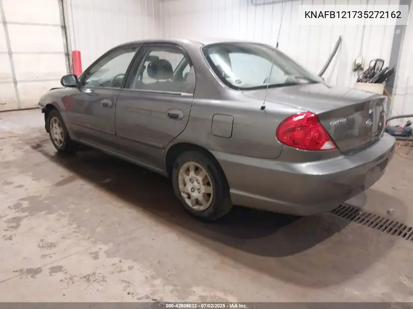 2003 Kia Spectra Ls VIN: KNAFB121735272162 Lot: 42606032