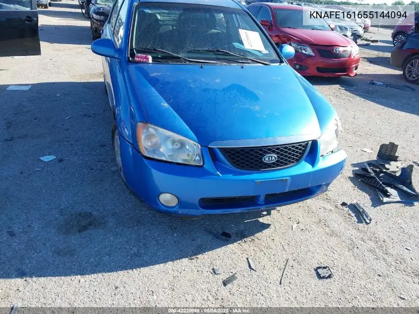 2005 Kia Spectra5 VIN: KNAFE161655144094 Lot: 42220968