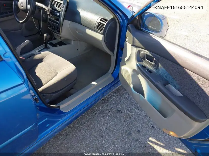 2005 Kia Spectra5 VIN: KNAFE161655144094 Lot: 42220968
