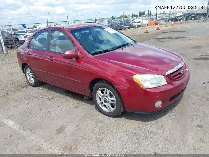 2005 Kia Spectra Ex/Lx/Sx VIN: KNAFE122755084518 Lot: 42249090
