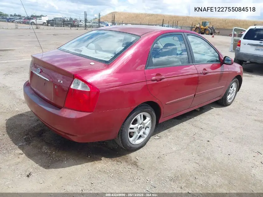 2005 Kia Spectra Ex/Lx/Sx VIN: KNAFE122755084518 Lot: 42249090