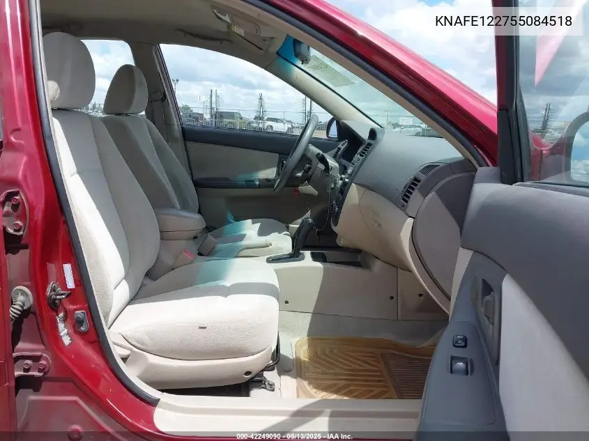 2005 Kia Spectra Ex/Lx/Sx VIN: KNAFE122755084518 Lot: 42249090