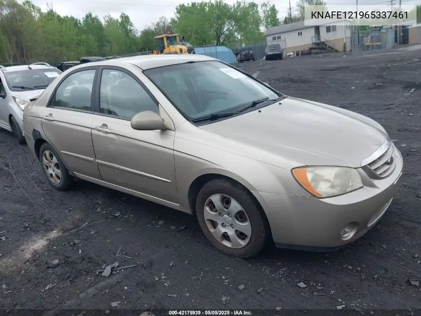 2006 Kia Spectra Ex/Lx/Sx VIN: KNAFE121965337461 Lot: 42175939