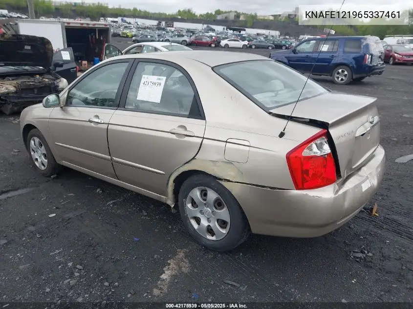2006 Kia Spectra Ex/Lx/Sx VIN: KNAFE121965337461 Lot: 42175939