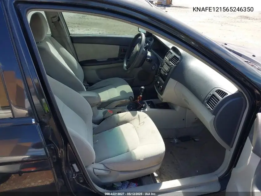 2006 Kia Spectra Ex/Lx/Sx VIN: KNAFE121565246350 Lot: 42218827