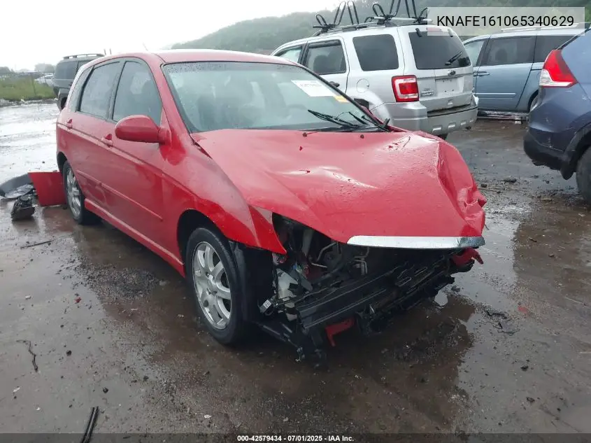 2006 Kia Spectra VIN: KNAFE161065340629 Lot: 42579434