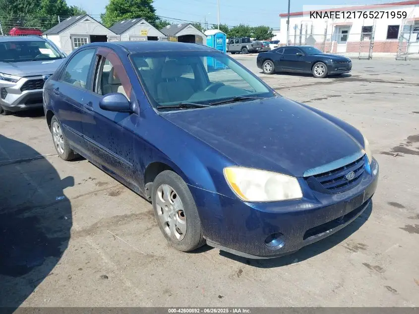 2006 Kia Spectra Ex/Lx/Sx VIN: KNAFE121765271959 Lot: 42600892