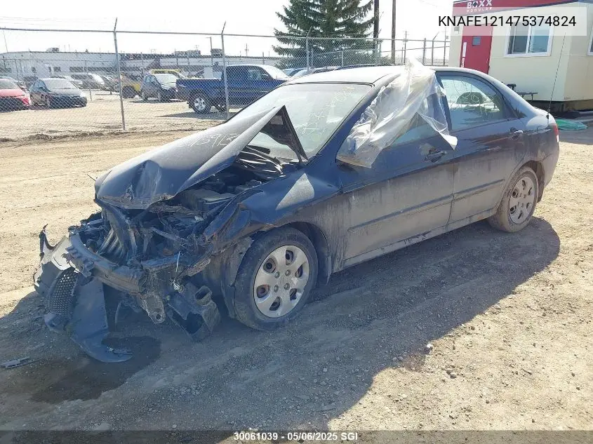 2007 Kia Spectra Ex/Lx VIN: KNAFE121475374824 Lot: 30061039