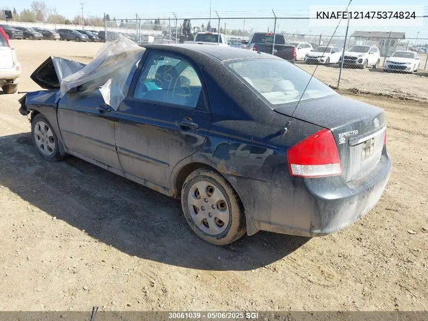 2007 Kia Spectra Ex/Lx VIN: KNAFE121475374824 Lot: 30061039