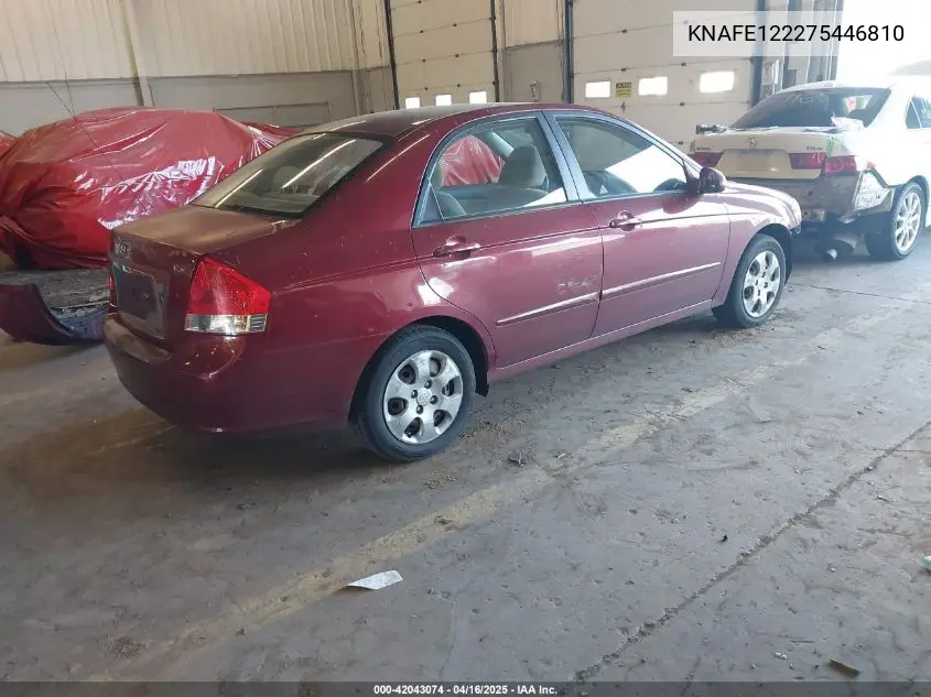 2007 Kia Spectra Ex VIN: KNAFE122275446810 Lot: 42043074