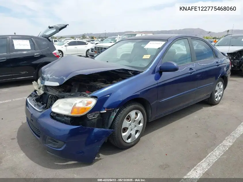 2007 Kia Spectra Ex VIN: KNAFE122775468060 Lot: 42225413