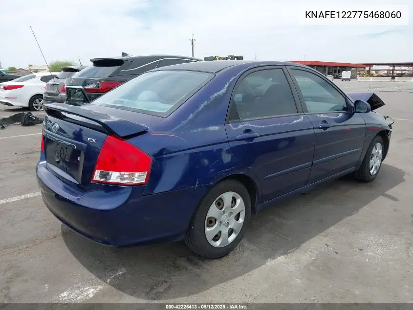 2007 Kia Spectra Ex VIN: KNAFE122775468060 Lot: 42225413