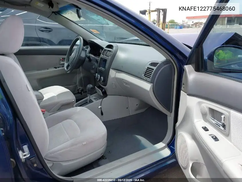 2007 Kia Spectra Ex VIN: KNAFE122775468060 Lot: 42225413