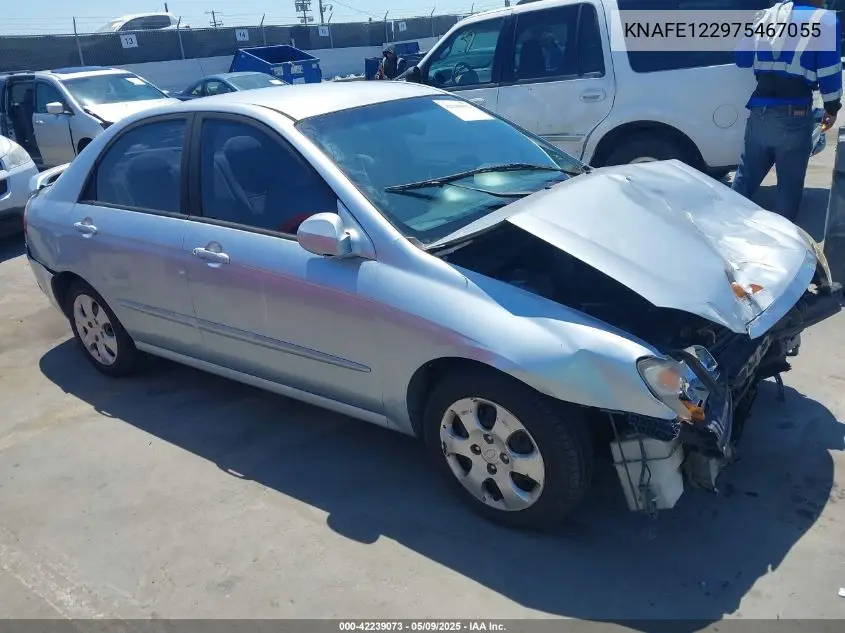 2007 Kia Spectra Ex VIN: KNAFE122975467055 Lot: 42239073