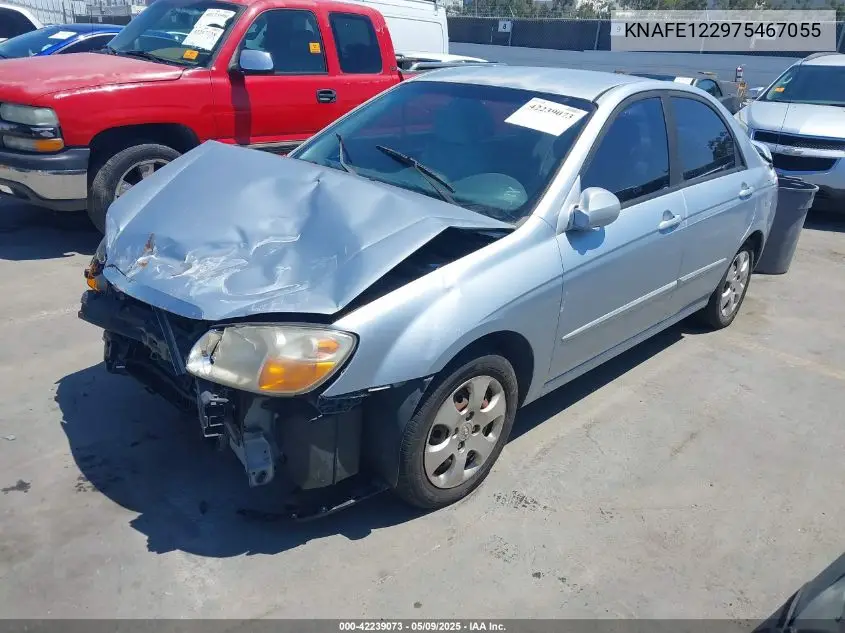 2007 Kia Spectra Ex VIN: KNAFE122975467055 Lot: 42239073