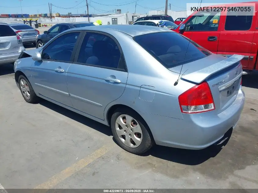 2007 Kia Spectra Ex VIN: KNAFE122975467055 Lot: 42239073