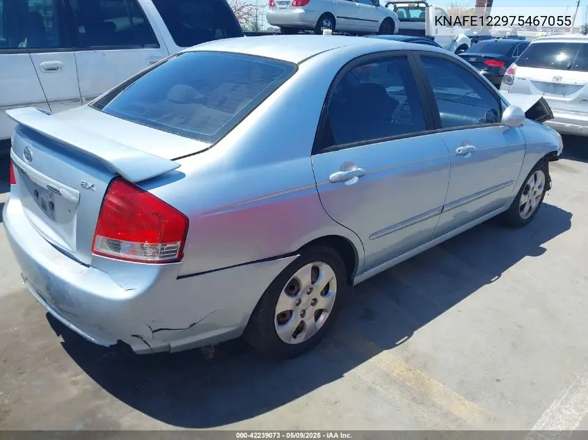 2007 Kia Spectra Ex VIN: KNAFE122975467055 Lot: 42239073