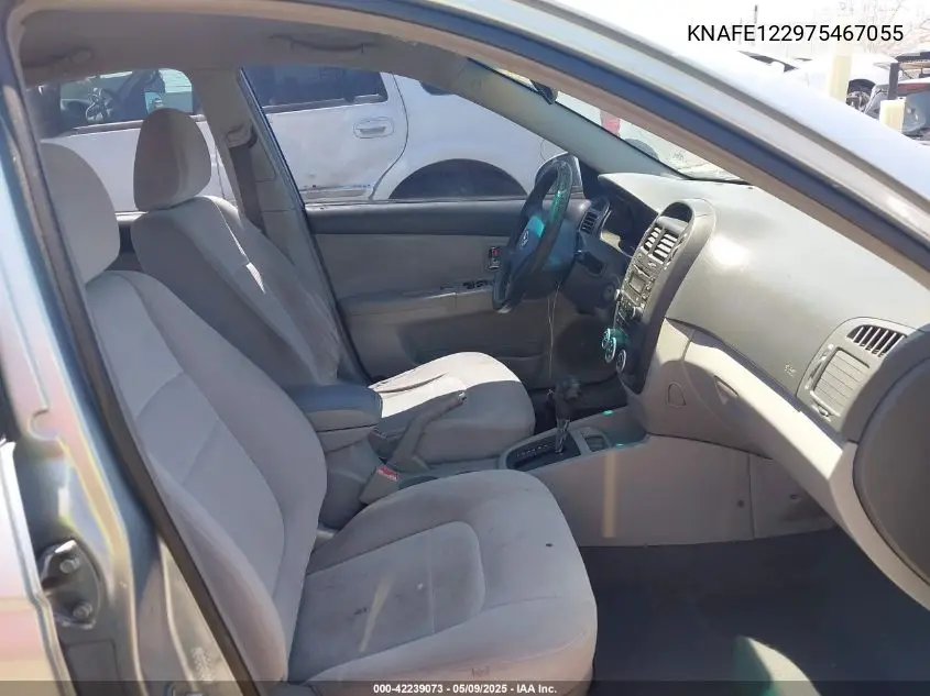 2007 Kia Spectra Ex VIN: KNAFE122975467055 Lot: 42239073