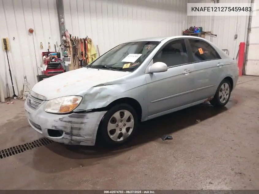 2007 Kia Spectra Ex VIN: KNAFE121275459483 Lot: 42574783