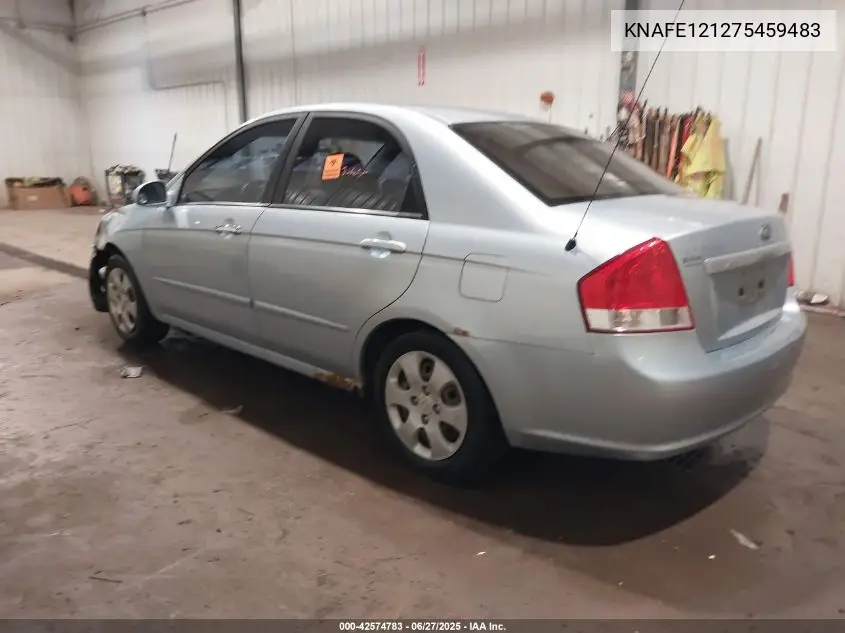 2007 Kia Spectra Ex VIN: KNAFE121275459483 Lot: 42574783
