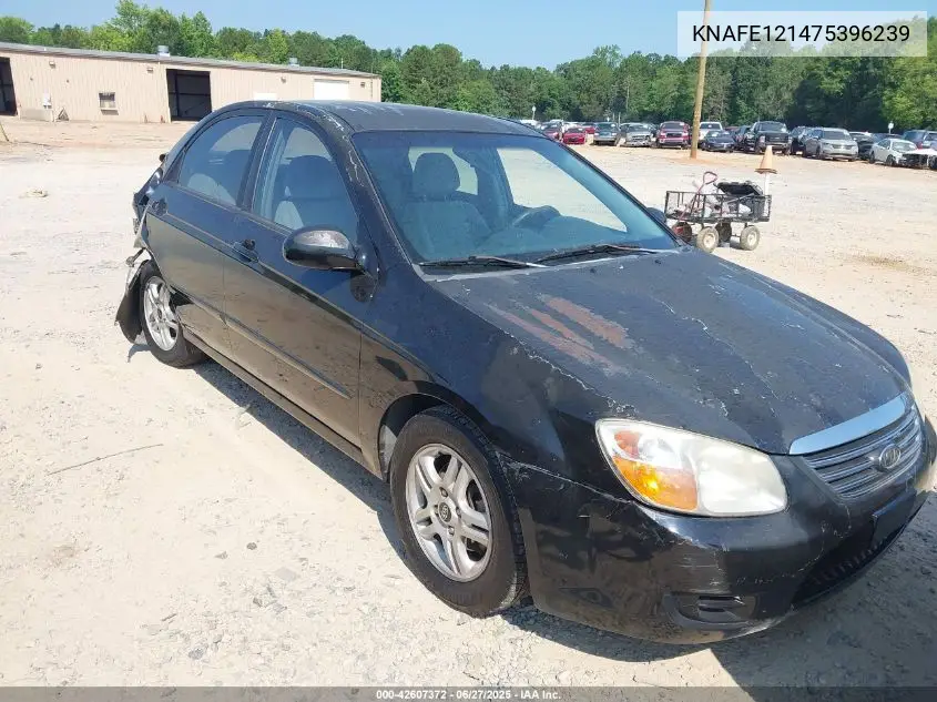2007 Kia Spectra Ex VIN: KNAFE121475396239 Lot: 42607372