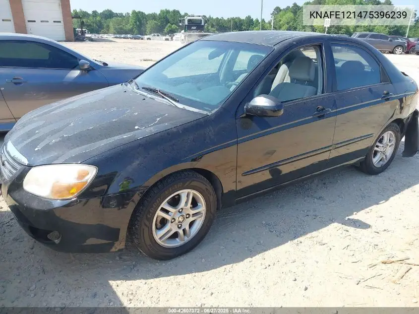 2007 Kia Spectra Ex VIN: KNAFE121475396239 Lot: 42607372
