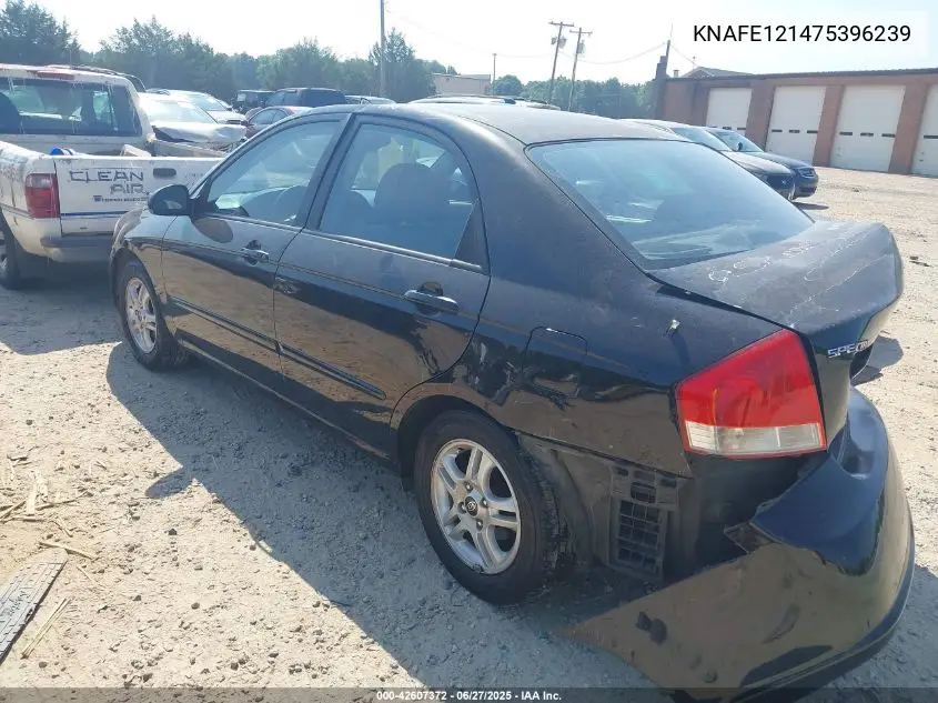 2007 Kia Spectra Ex VIN: KNAFE121475396239 Lot: 42607372