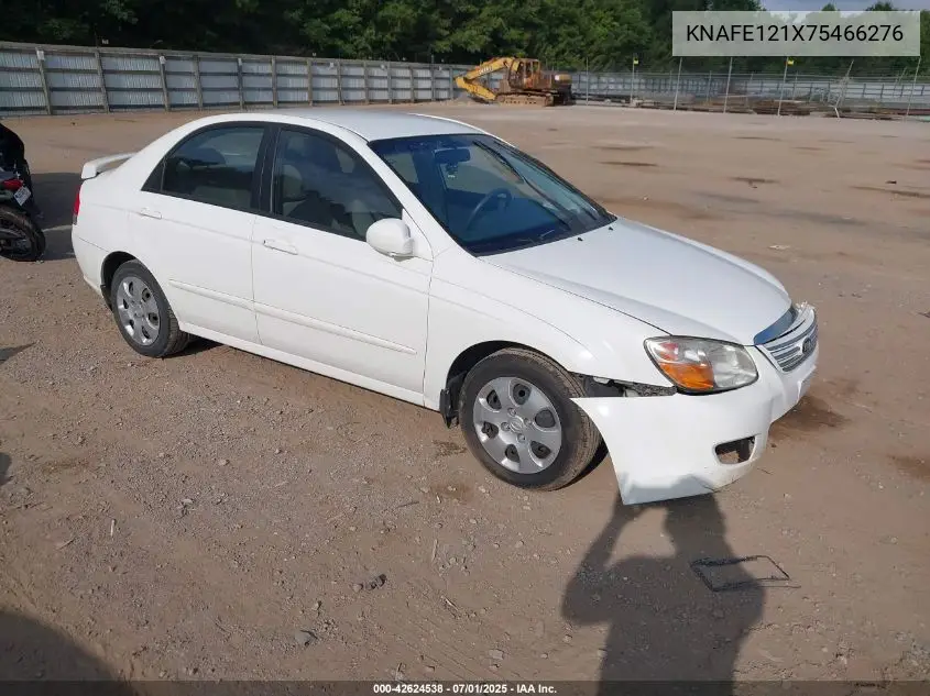 2007 Kia Spectra Ex VIN: KNAFE121X75466276 Lot: 42624538
