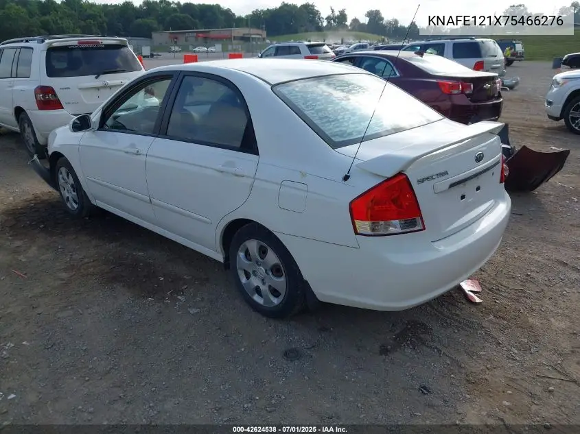 2007 Kia Spectra Ex VIN: KNAFE121X75466276 Lot: 42624538