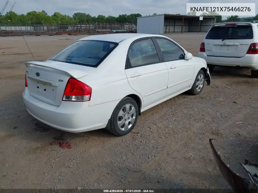 2007 Kia Spectra Ex VIN: KNAFE121X75466276 Lot: 42624538