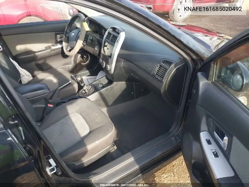 2008 Kia Spectra5 Sx VIN: KNAFE161685020492 Lot: 42038476