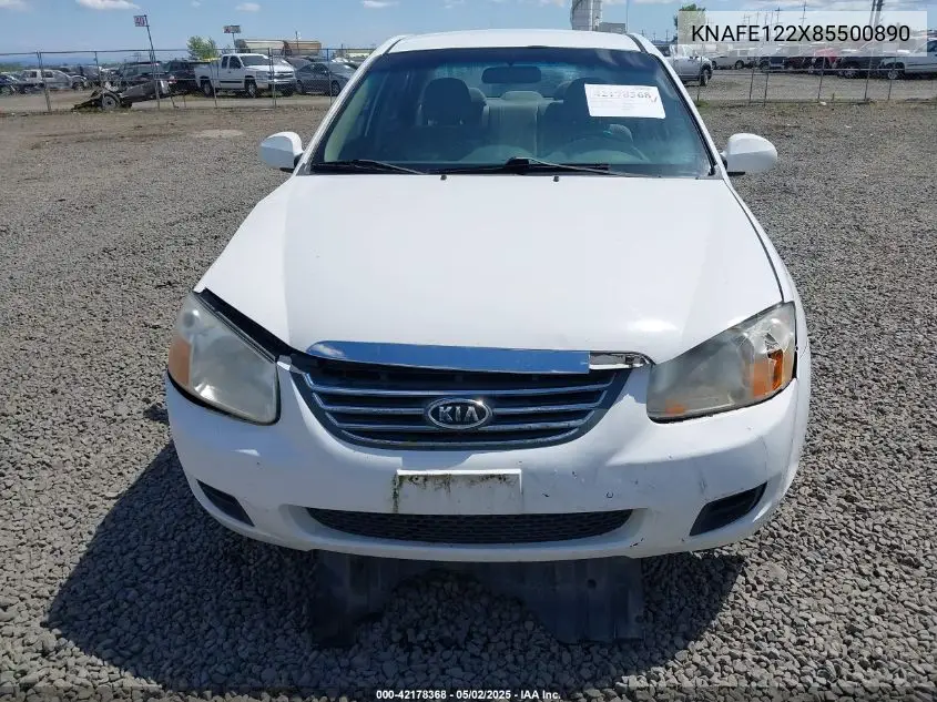 2008 Kia Spectra Ex VIN: KNAFE122X85500890 Lot: 42178368