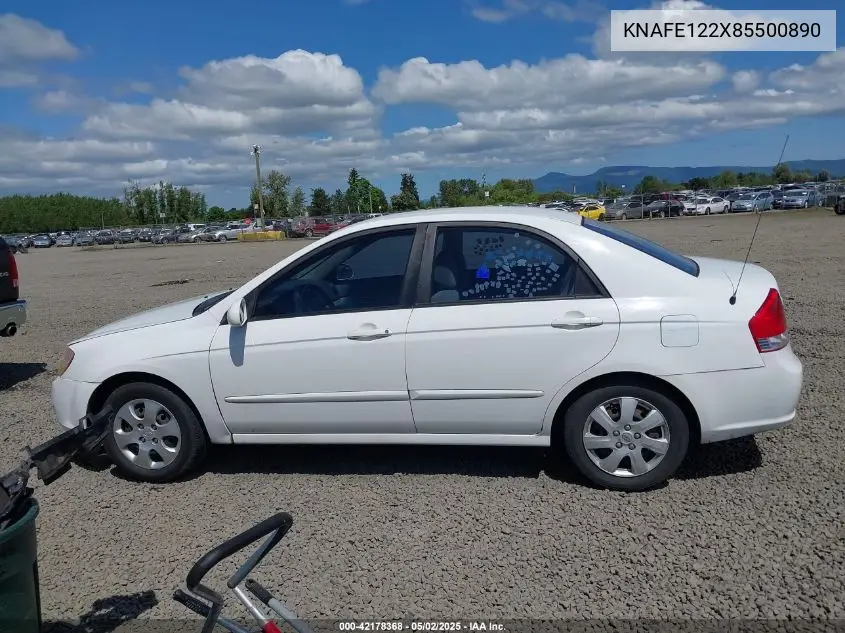 2008 Kia Spectra Ex VIN: KNAFE122X85500890 Lot: 42178368
