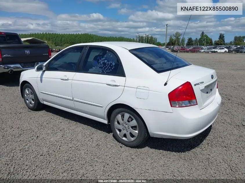 2008 Kia Spectra Ex VIN: KNAFE122X85500890 Lot: 42178368