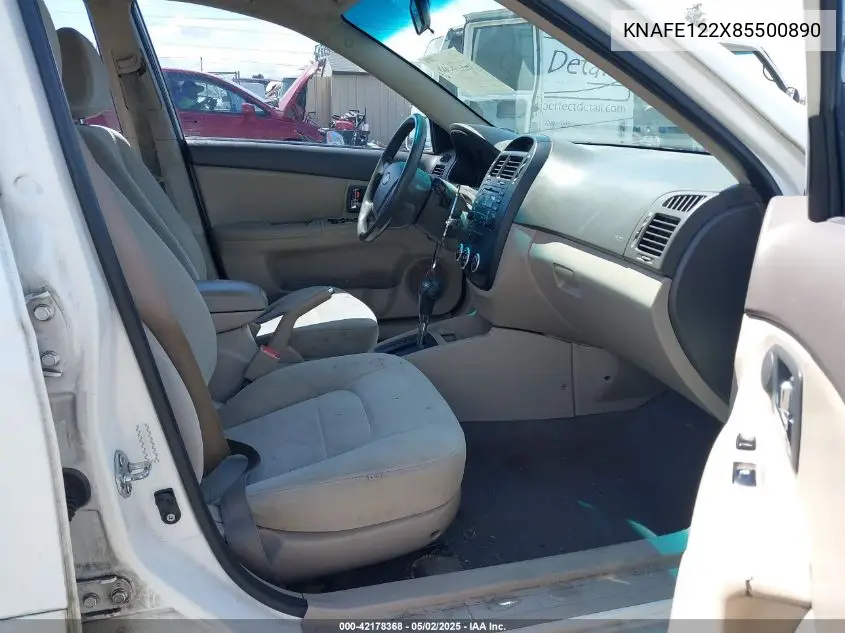 2008 Kia Spectra Ex VIN: KNAFE122X85500890 Lot: 42178368