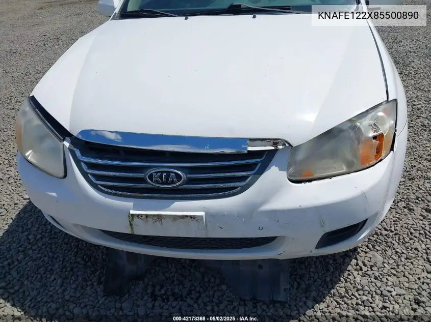 2008 Kia Spectra Ex VIN: KNAFE122X85500890 Lot: 42178368