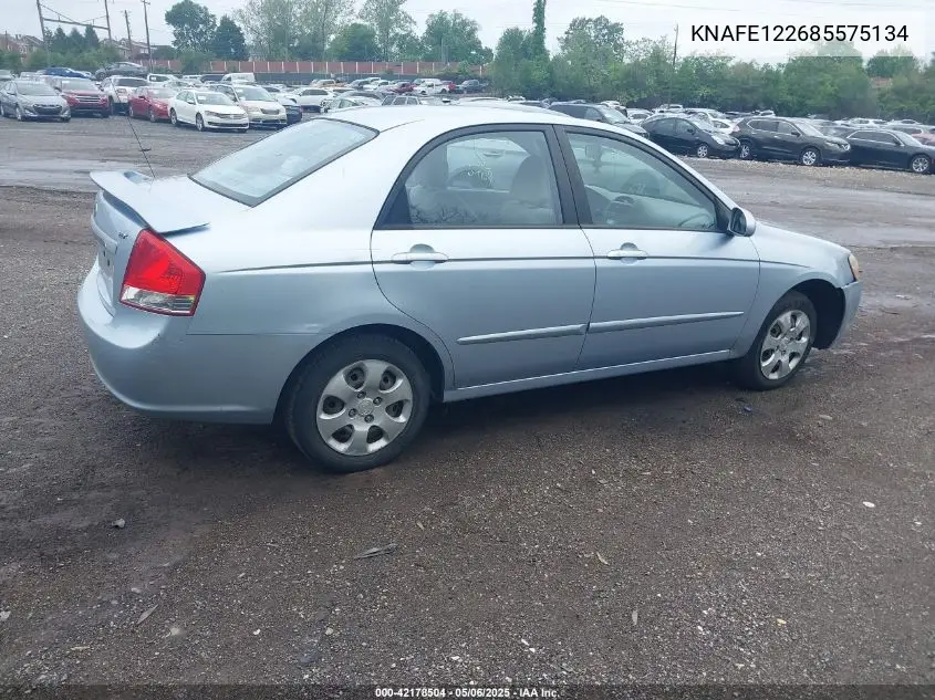 2008 Kia Spectra Ex VIN: KNAFE122685575134 Lot: 42178504