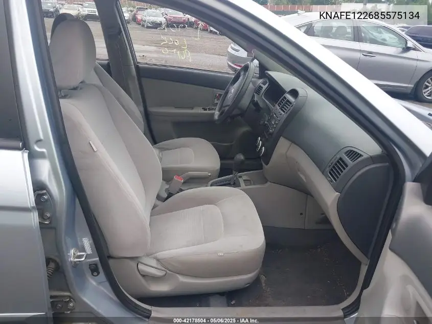 2008 Kia Spectra Ex VIN: KNAFE122685575134 Lot: 42178504