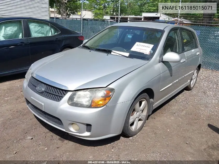 2008 Kia Spectra5 Sx VIN: KNAFE161185015071 Lot: 42210166