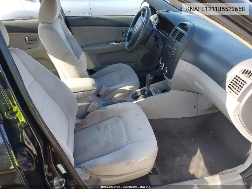 2008 Kia Spectra Ex VIN: KNAFE121185523658 Lot: 42232108