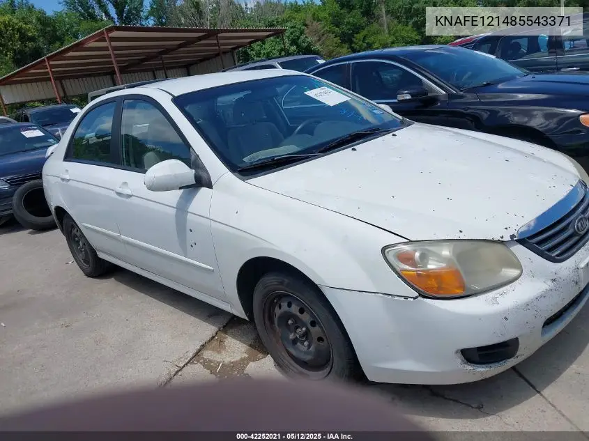 2008 Kia Spectra Ex VIN: KNAFE121485543371 Lot: 42252021