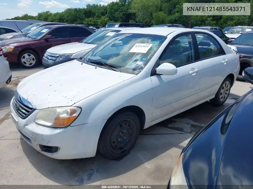 2008 Kia Spectra Ex VIN: KNAFE121485543371 Lot: 42252021