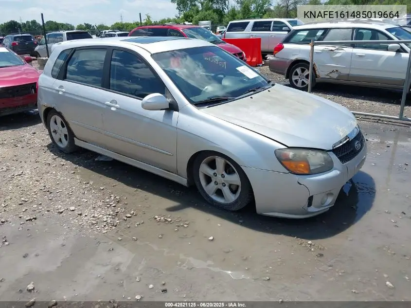 2008 Kia Spectra5 Sx VIN: KNAFE161485019664 Lot: 42521125