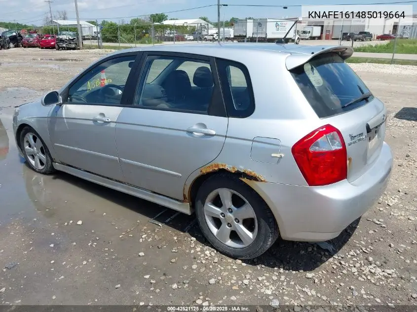 2008 Kia Spectra5 Sx VIN: KNAFE161485019664 Lot: 42521125