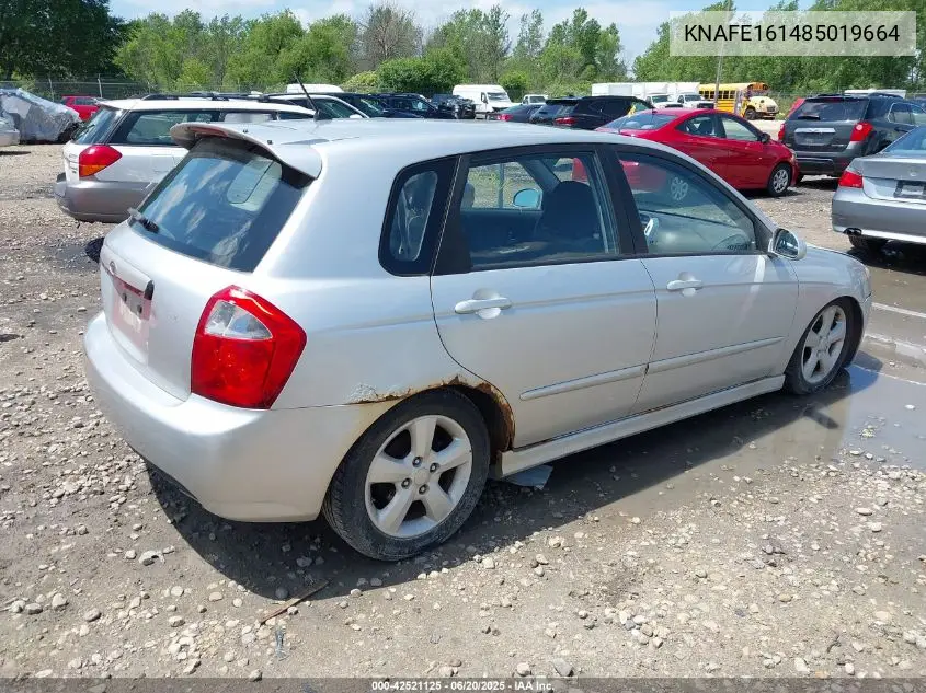 2008 Kia Spectra5 Sx VIN: KNAFE161485019664 Lot: 42521125