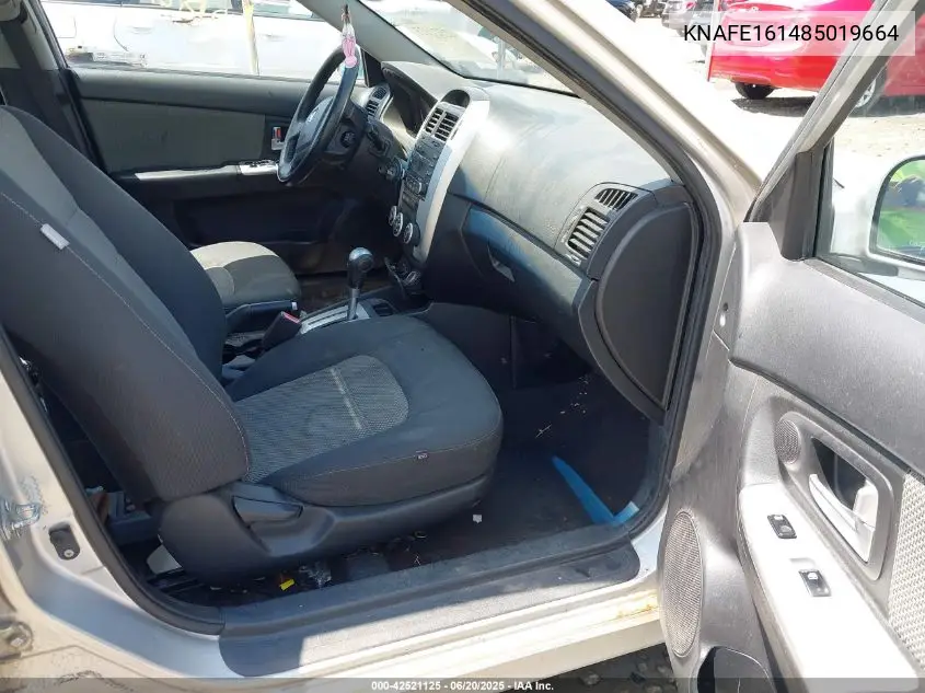 2008 Kia Spectra5 Sx VIN: KNAFE161485019664 Lot: 42521125
