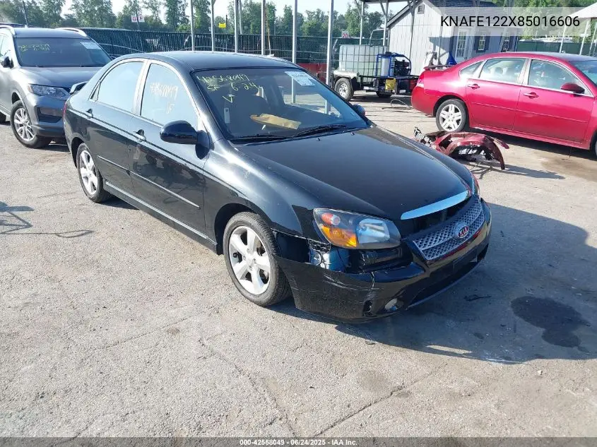 2008 Kia Spectra Sx VIN: KNAFE122X85016606 Lot: 42568049