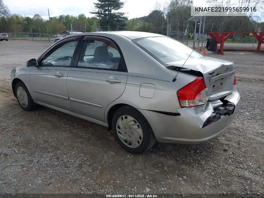 2009 Kia Spectra Ex VIN: KNAFE221995659916 Lot: 42029017