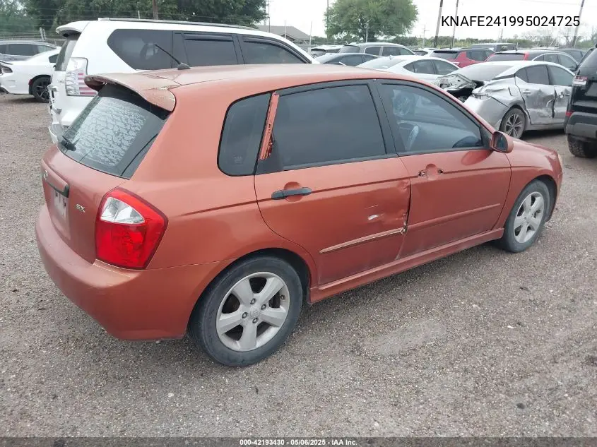 2009 Kia Spectra5 Sx VIN: KNAFE241995024725 Lot: 42193430