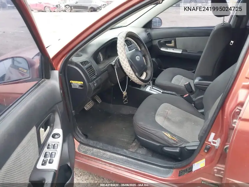 2009 Kia Spectra5 Sx VIN: KNAFE241995024725 Lot: 42193430